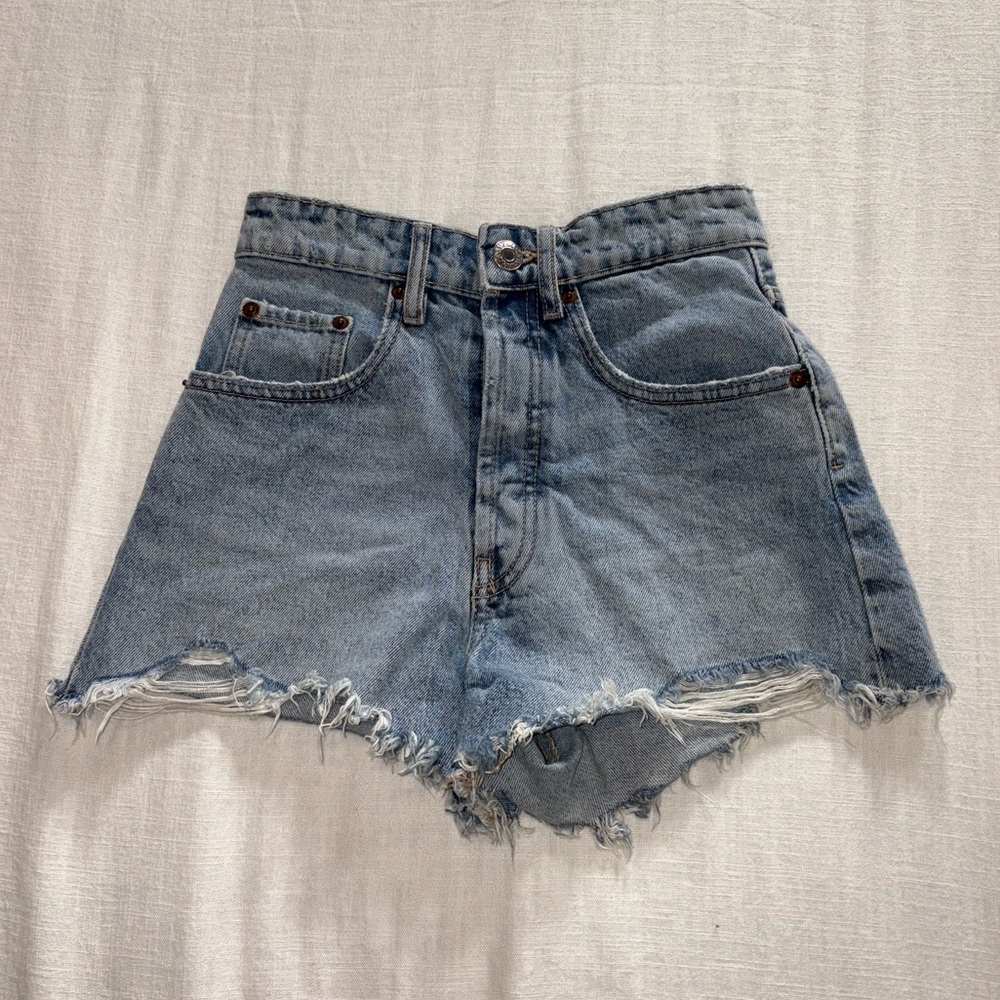 Zara Blue Denim Jean Shorts